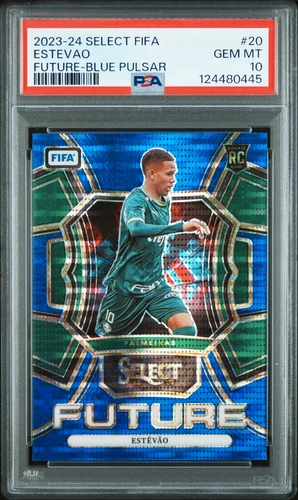 2023-24 Select FIFA Estevao Future-Blue-Pulsar Rookie PSA 10🔥 POP  14