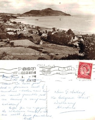 Alte Postkarte - Whiting Bay Heilige Insel Arran Schottland ECHTFOTO VERSCHICKT