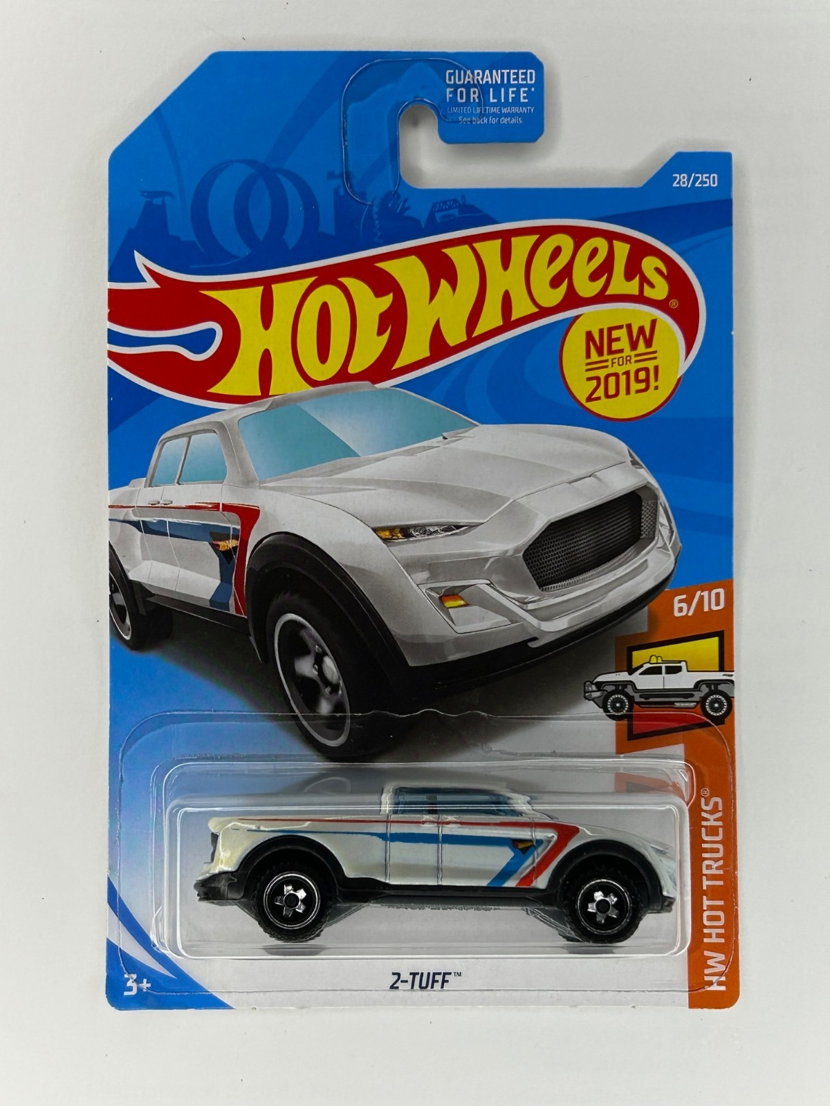 Hot Wheels HW Hot Trucks 6/10 2-Tuff 28/250 White New Nip