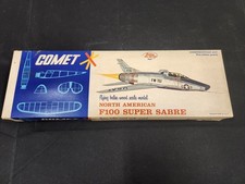 Vintage Balsa Comet F100 Super Sabre Rare Kit #3409 Make offer