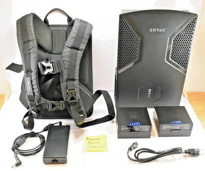 ZOTAC VR GO Virtual Reality Mini Gaming Backpack PC + 2 Batteries, Cable, Straps