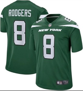 Mens Nike Aaron Rodgers Jersey Green New York Jets NFL Players NWT Size:Large