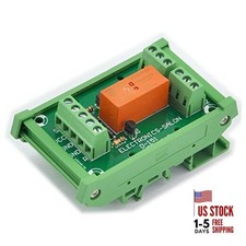 Bistable DPDT 8 Amp Relay Module, DC24V Coil, with DIN Rail Carrier Housing
