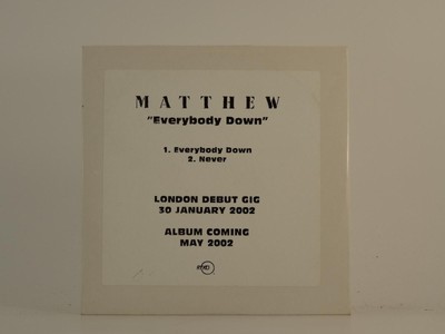 MATTHEW EVERYBODY DOWN (H1) 2 Track Promo CD Single Card Sleeve RYKO