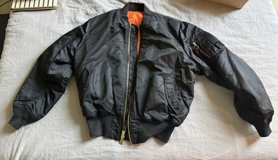 Alpha Industries USAF MA-1 Intermediate Flyers Bomber Jacket Black reversible