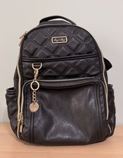 ITZY RITZY MYSTIC BOSS PLUS BLACK BACKPACK DIAPER BAG WITH GOLD CHARM HARDWARE