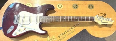 Johnson Strat AXL Electric Guitar 1990's Good Condition ProSetup Soft Case.