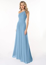Azazie Dallas Bridesmaid Dress Chiffon Steel Blue
