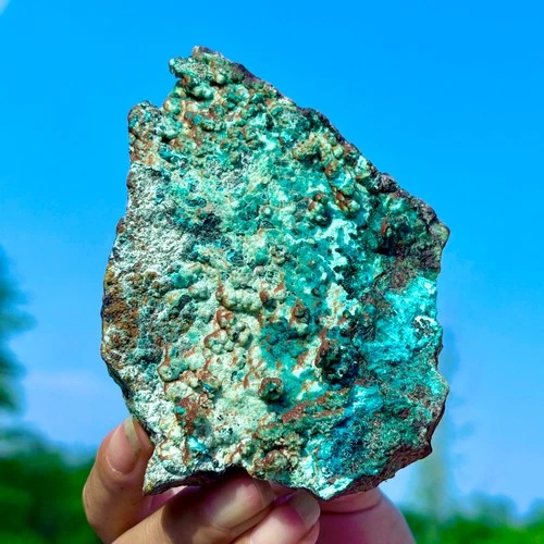 269G Natural Blue Cobalt Calcite Containing Peacock Crystal Gemstone Mineral