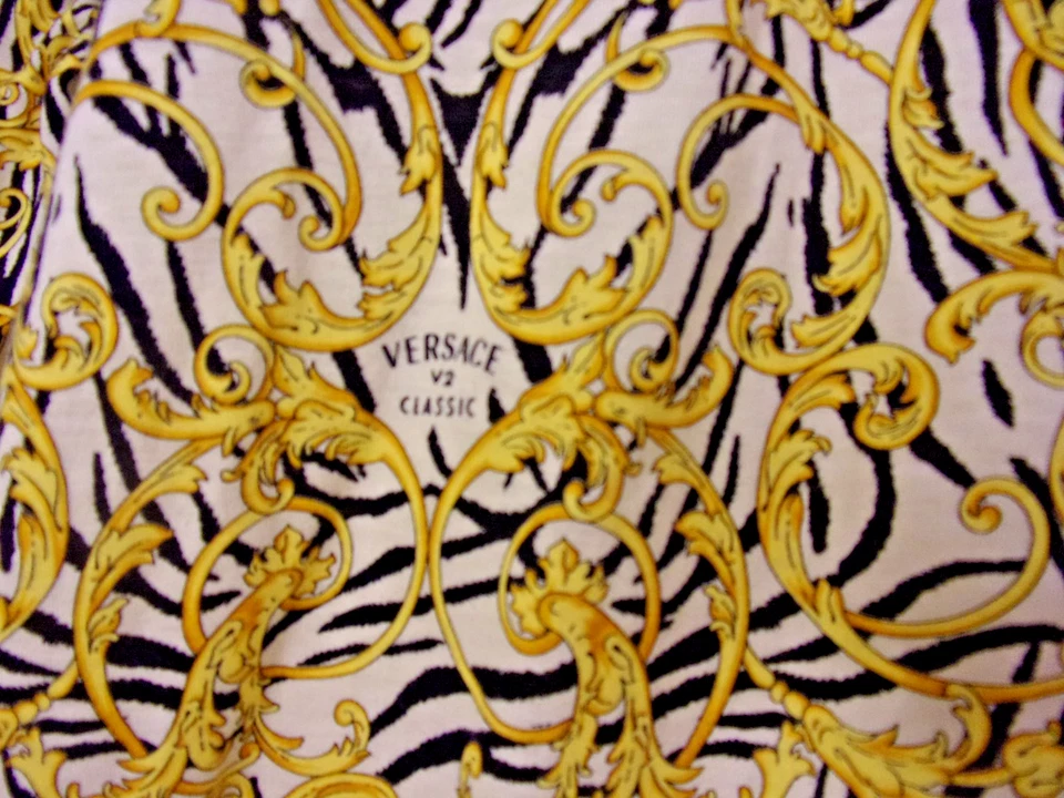 Polo estilo barroco negro y dorado manga larga Versace Classic V2 vintage para hombre 2XL Foto 2 de 4