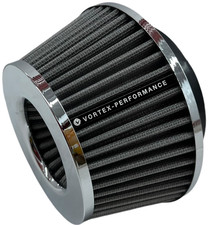 Air Filter Cone 3 3.5 4 Inch Inlet High Flow Small Slim Intake Chrome
