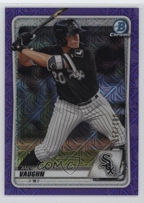 2020 Bowman Chrome Prospects Mega Box Purple Mojo Refractor Andrew Vaughn 09q4