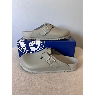 Birkenstock Boston Exquisite - Size 41 - Mineral Grey Leather