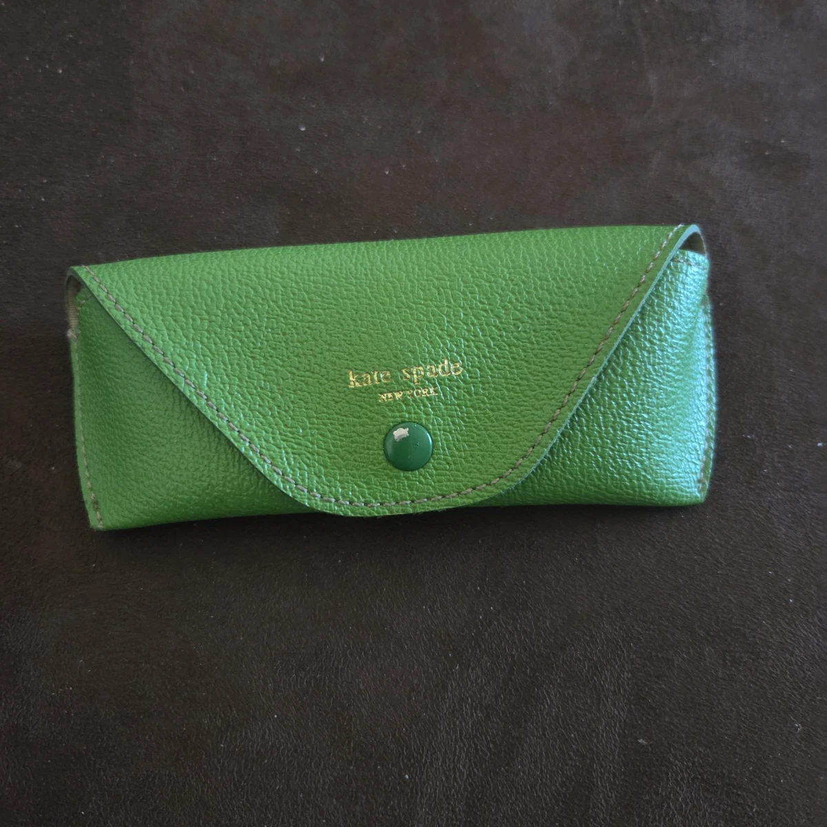Kate Spade Green Leather Kiss Lock Eyeglass Case Wink Wink 804167 kate spade new york Green Eyeglass Cases & Storage for sale  main image 3