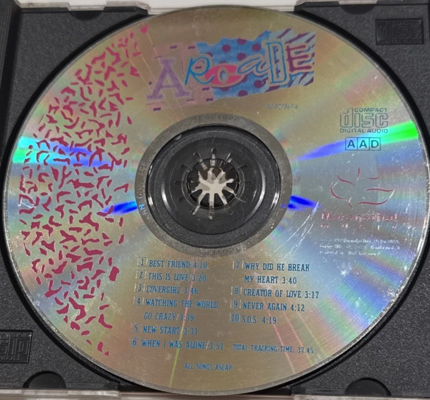 OP “Arcade” 1989 Maranatha CD w/Carrie McDowell/Roby Duke/Heather & Kirsten/Etc. - Image 4 of 4