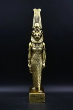 Authentic Ancient Egyptian Antiques Egyptian Sekhmet Golden Statue Egyptian BC