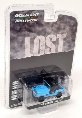 Greenlight 1/64 Lost TV Show Dharma Jeep C17 1977 blau Diecast Modellauto
