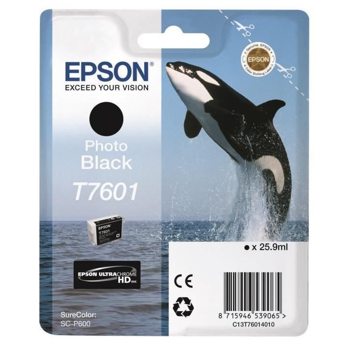 Cartouche d'encre T7601 Epson Noir : finissez-en avec les impressions ternes sur SureColor P600