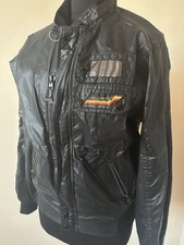 Style Auto California Carrera Design Synthwave Vintage 80  s Racing Jacket sz M