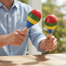 Multi-Color Maracas Shaker Set - Vibrant Rhythm Instrument for Parties Games