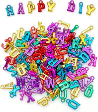 400pcs Large Alphabet Letter Beads,A-Z Large Alphabet Letter Charms for Jewelry