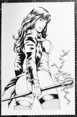 Signed Marcio Abreu/Tom Dorn Zatanna Print 11X17 Signed By Dorn