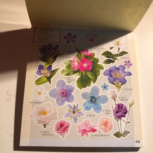 Japanese FLOWERS Stickers book 365 Stickers Shogakkan NEO Cherry Bloosom Sakura - Picture 15 of 24
