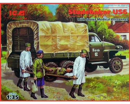 Studebaker US6 with Soviet Medical Personnel 1:35 ICM35513 - icm modellismo - Immagine 3 di 3