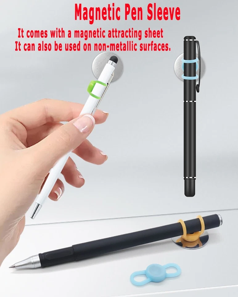 Premium 2PCS Magnetic Removable Pen Clip,Universal for Fountain Pens and Markers Foto 2 de 4