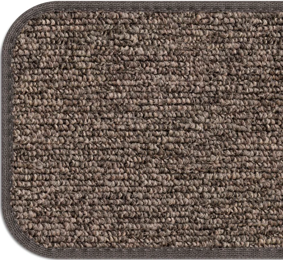 Set of 15 SKID-RESISTANT Carpet Stair Treads PEBBLE GRAY runner rugs - Image 2 of 3