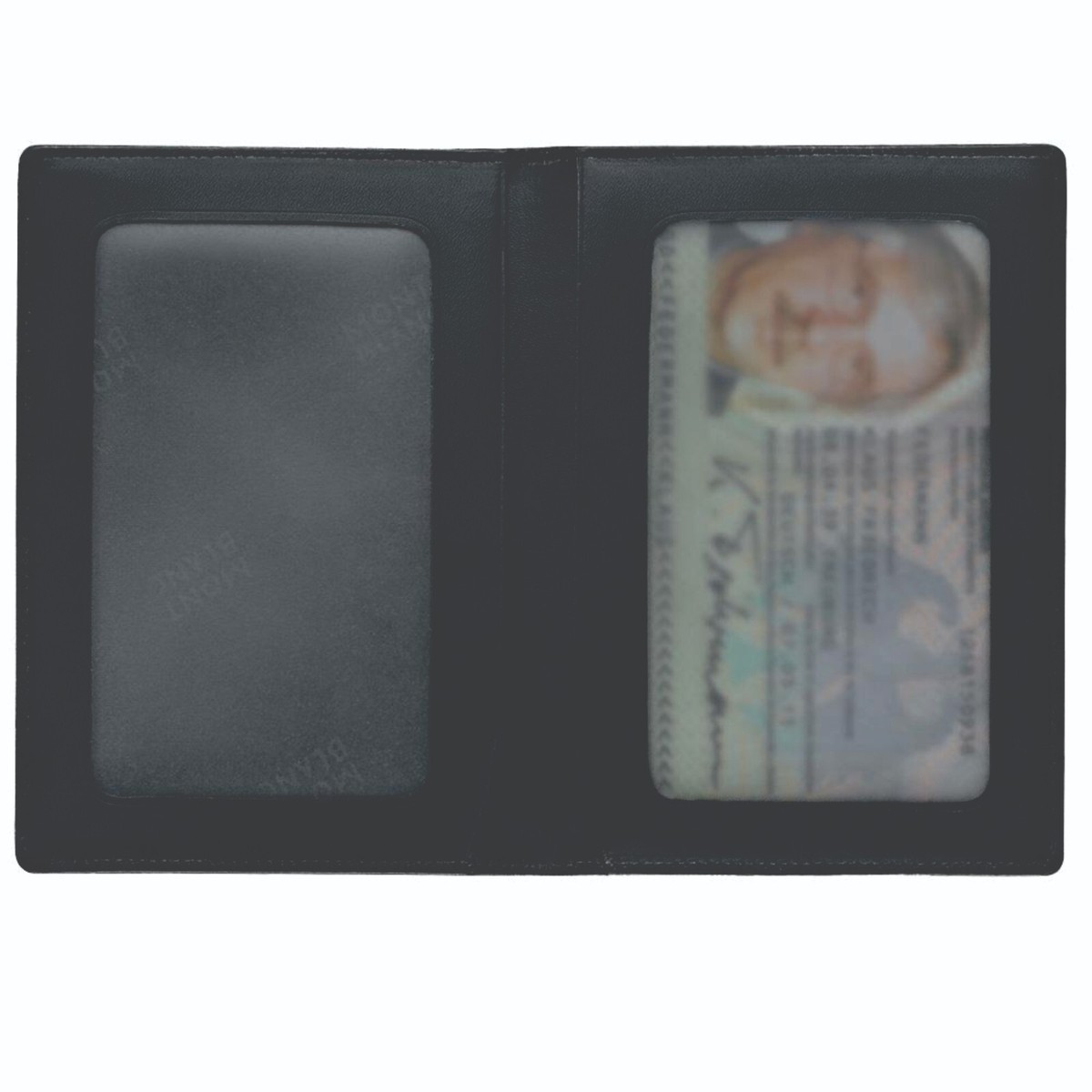 MONTBLANC Meisterstuck Black Leather Pocket ID Card Holder #101868