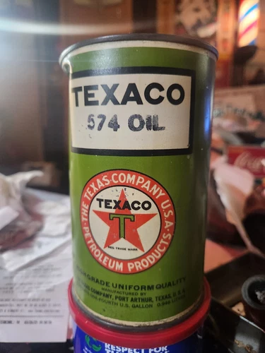 VINTAGE ORIGINAL ANTIQUE GAS OIL GENERAL STORE SIGN TEXACO CAN