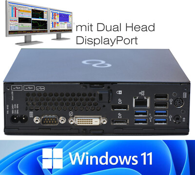 MINI COMPUTER Q957 i3-7Gen 8GB DDR4 SSD DVI+DP DUAL HEAD USB-C WINDOWS 11 V640