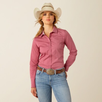 Ariat Damen Kirby Stretch Western Shirt Rose Wine