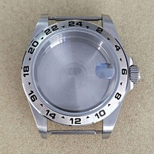 39MM Stainless Steel Watch Case Magnifying Sapphire for NH34/NH35/NH36 Movement