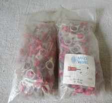 PACK OF 200 Ring Terminal Red Vinyl 22-16 3/8" AWG GA Wire Crimp Connector