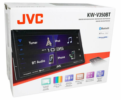 JVC KW-V350BT Bluetooth CD DVD Player iPhone Android USB Pandora AM FM XM 6.8"