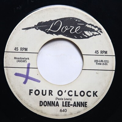 DONNA LEE-ANNE - FOUR O'CLOCK / DONNA'S THEME- POP 45 *PROMO*