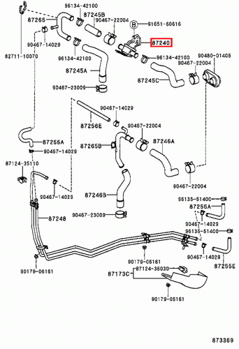 Genuine Toyota Prado VZJ95 Heater Control Valve Tap - Picture 6 of 10