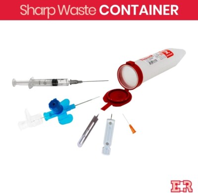 Ever Ready First Aid Porta Transportable Sharps Container with Locking Mechanism