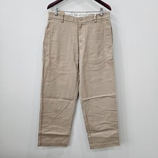 Chaps Mens True American Khaki Chino Pant Straight Fit Tan Size 33x30 Normcore