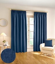 Enhanced Living Harvard Woven Textured Blackout Pencil Pleat Curtains, 4 Colours