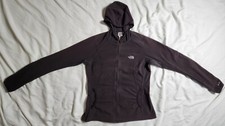The North Face Womens Black Hoodie Sweatshirt Fleece Size Medium Pocket Full Zip