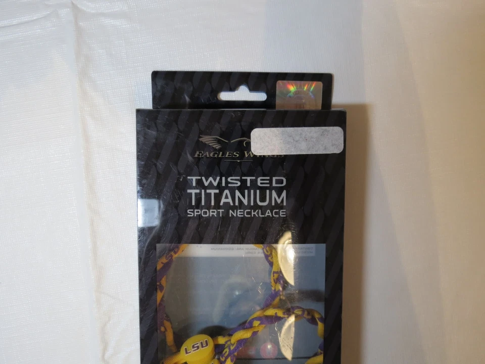 Lsu Tigers Officially Licensed Ncaa Titanium necklace 18in Eagles Wings sport  - Image 2 of 4