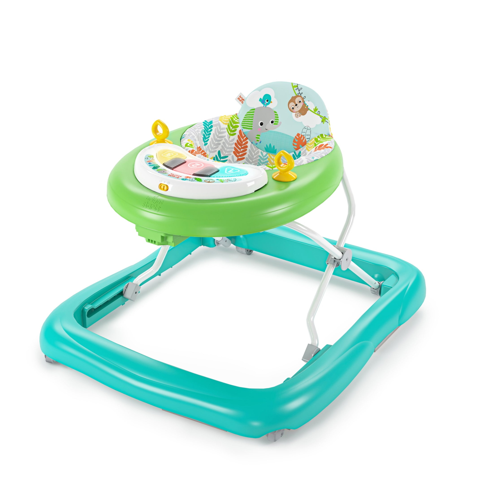 Bright Starts Tiny Trek 2-in-1 Baby Activity Walker, Jungle Vines - 6 Months+