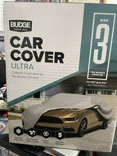 Budge D-3 Ultra UV Protection & Dirt Protector, Gray Car Cover Boxed & New! 