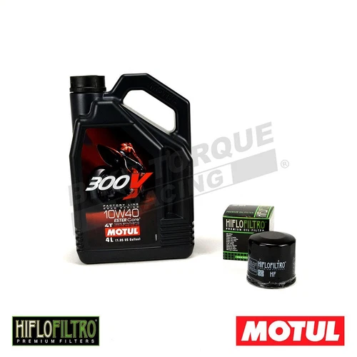 Motul 300V 10W40 Motorcycle Engine Oil 10W-40 4 Litres 4L + Free Oil Filter