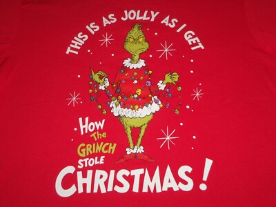 NEW, HOW THE GRINCH STOLE CHRISTMAS T-shirt Size M