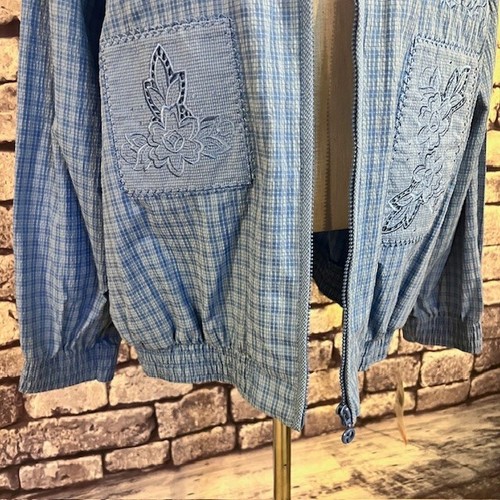 Alfred Dunner NWT Blue Plaid Long Sleeve Jacket Size 18 Cotton & Polyester - Picture 3 of 9