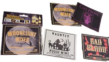Halloween Novelty Bottle 16 Labels - Moonlight Mixer Bad Blood Haunted House New